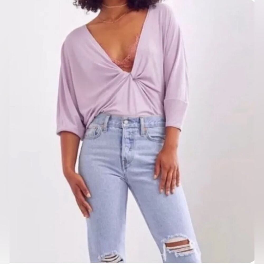 Urban outfitters silence and noise purple twist in time oversized top size s